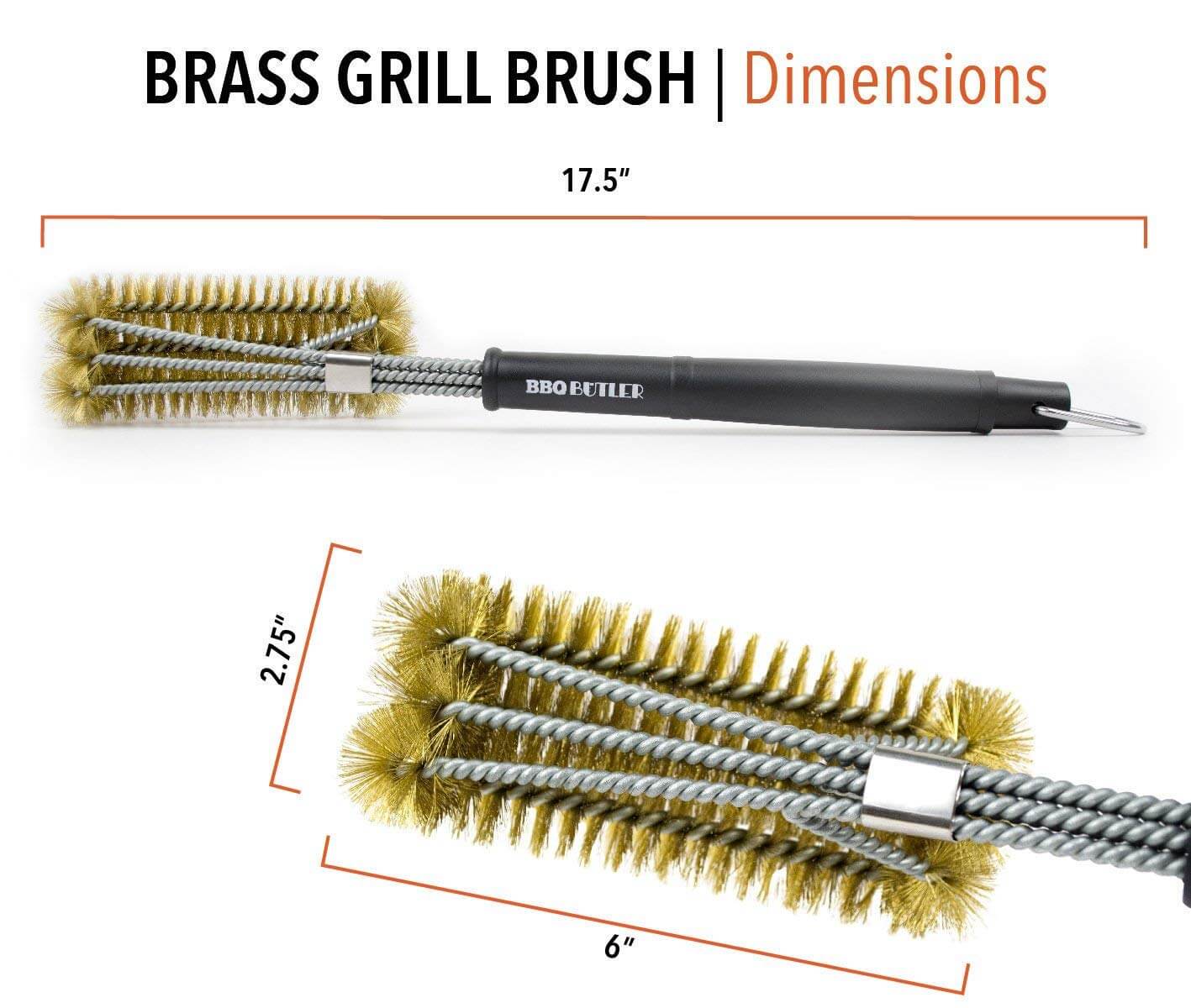 Grill Brush - Brass – Bear Paw Distribution