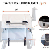 Pellet Grill/Smoker Insulation Blankets - Two Sizes
