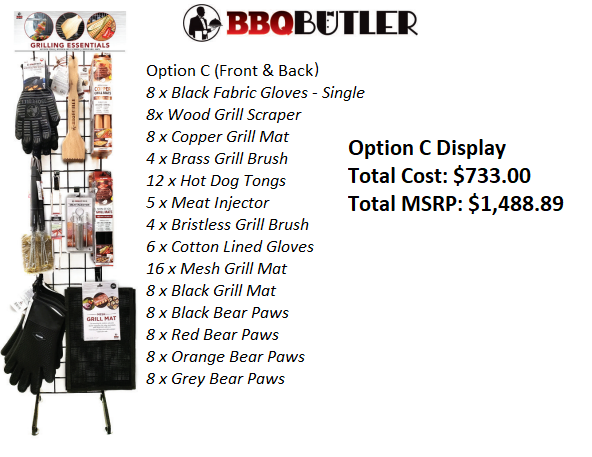 BBQ Butler Grid Display with Product