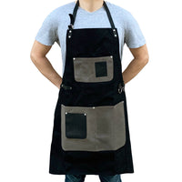 Grilling Aprons - Waxed Canvas With Leather Accents