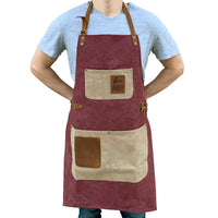 Grilling Aprons - Canvas with Leather Accents