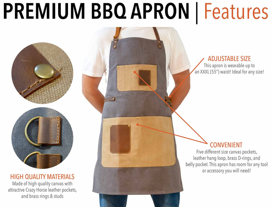 leather bbq apron
